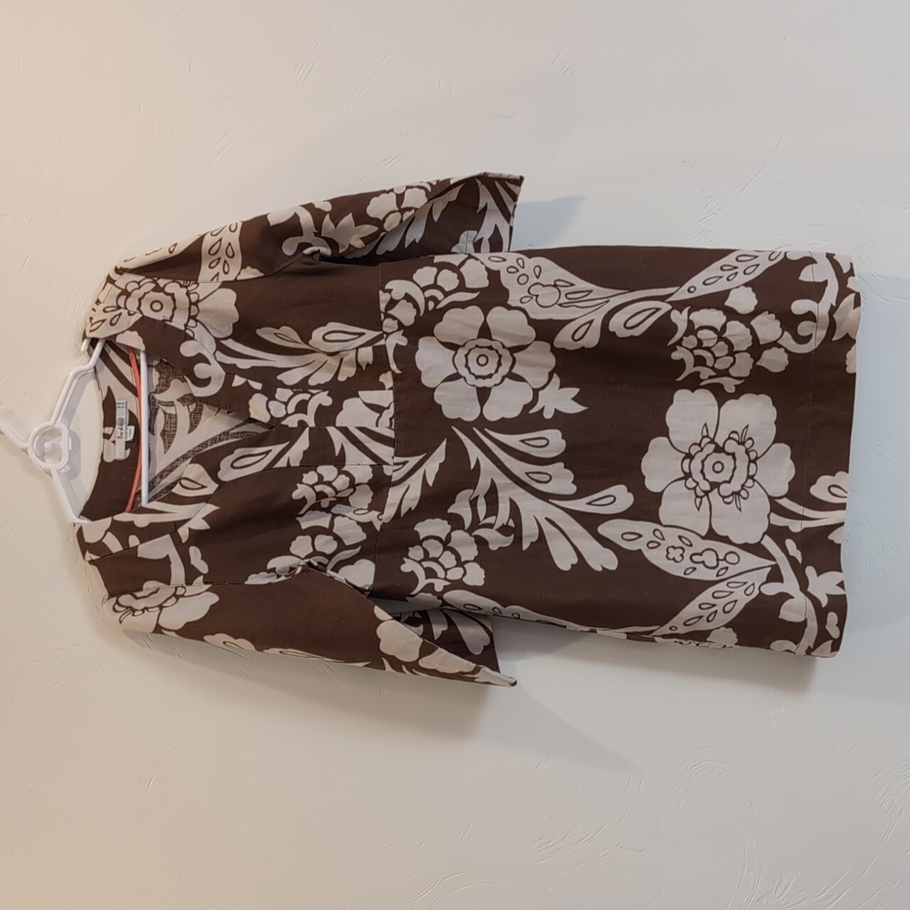 Linen Boden print dress